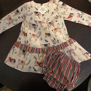 Baby Girl Link Chicken Beautiful Llama Dress! NW
